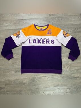 NBA Mitchell & Ness LA Lakers Sweatshirt XXL Fits Like XL Hardwood Classics Top